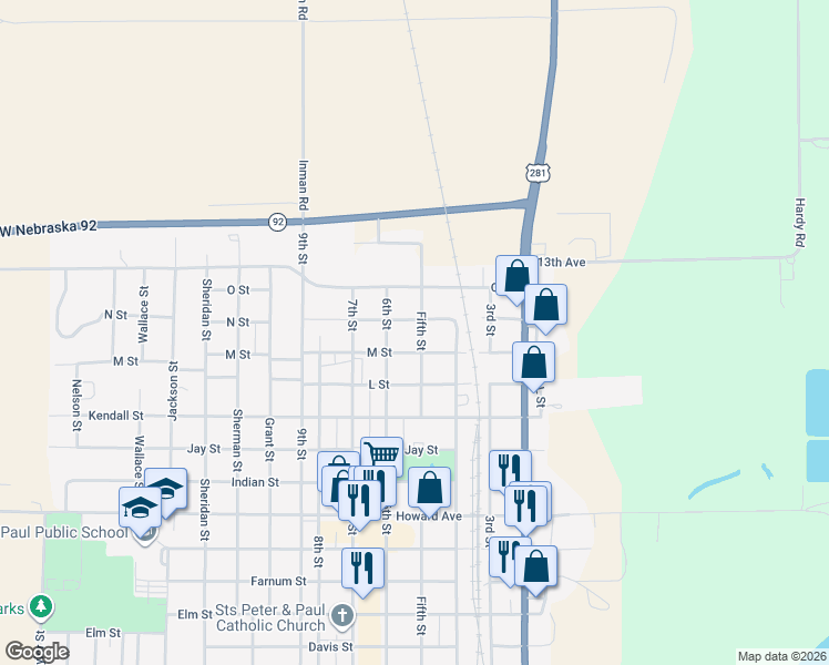 map of restaurants, bars, coffee shops, grocery stores, and more near 1317 Fifth Street in Saint Paul