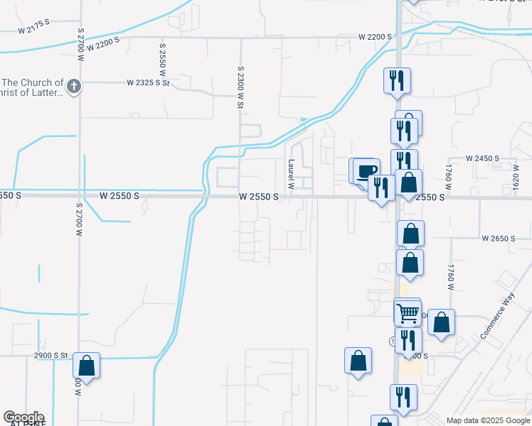 map of restaurants, bars, coffee shops, grocery stores, and more near 2230 West 2600 South in Ogden