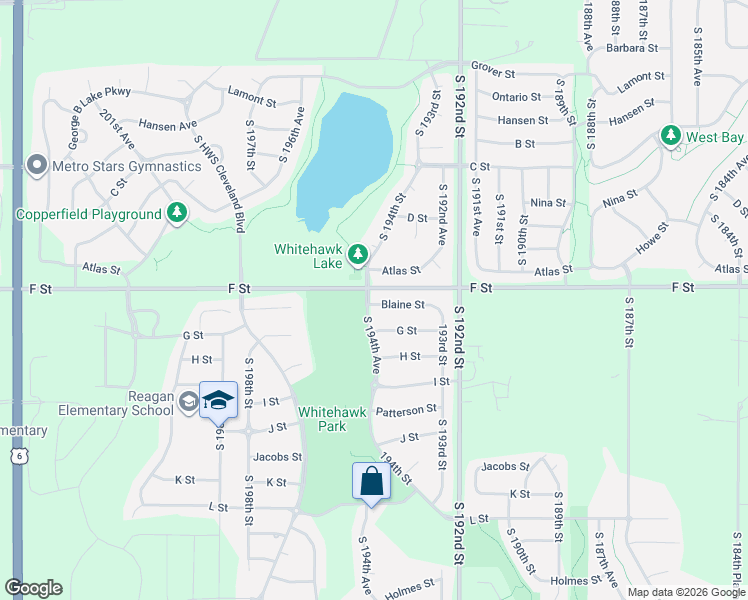 map of restaurants, bars, coffee shops, grocery stores, and more near 19369 Blaine Street in Omaha