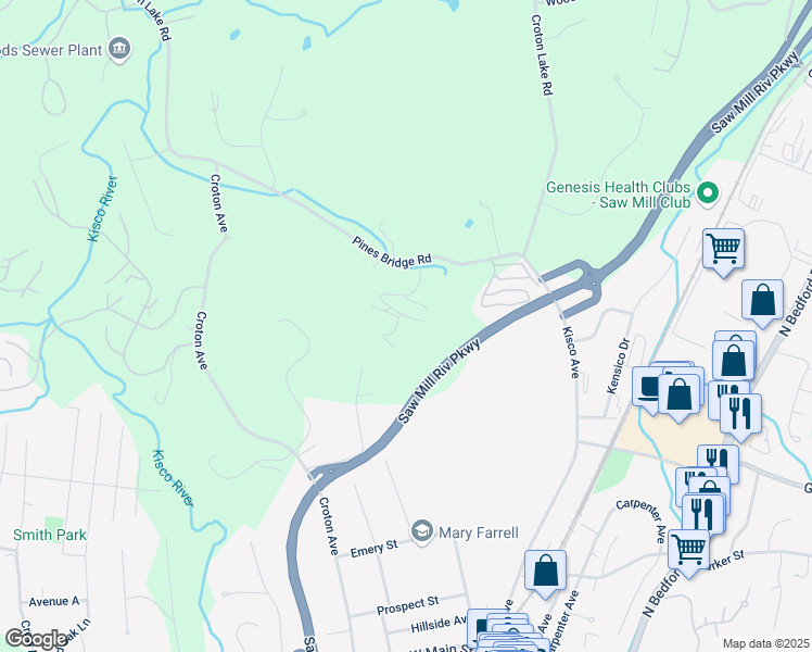 map of restaurants, bars, coffee shops, grocery stores, and more near 16 Turner Lane in Westchester County