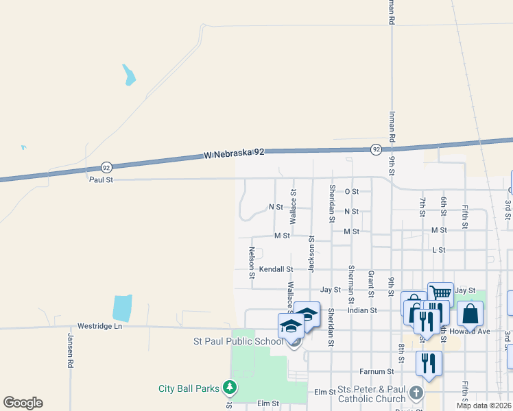 map of restaurants, bars, coffee shops, grocery stores, and more near 1405 Heritage Drive in Saint Paul