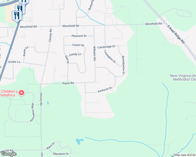 map of restaurants, bars, coffee shops, grocery stores, and more near 985 Wilhelm Road in Hermitage