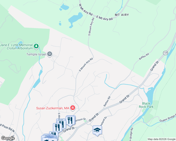 map of restaurants, bars, coffee shops, grocery stores, and more near 4 Georgia Lane in Croton-on-Hudson