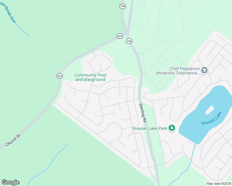 map of restaurants, bars, coffee shops, grocery stores, and more near 9822 Deerwood Terrace in Tobyhanna