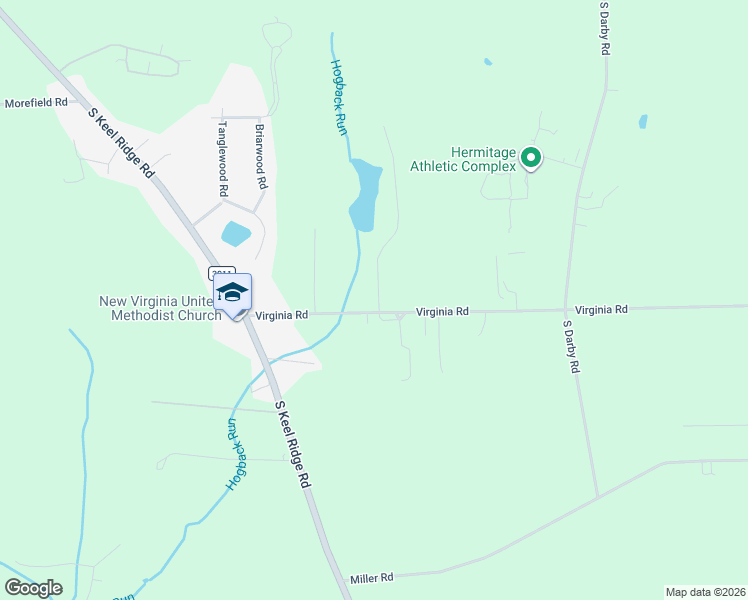 map of restaurants, bars, coffee shops, grocery stores, and more near 5177 Virginia Road in Hermitage