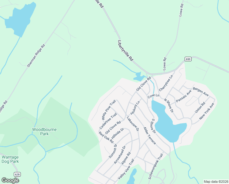 map of restaurants, bars, coffee shops, grocery stores, and more near 39 Fernwood Road in Wantage