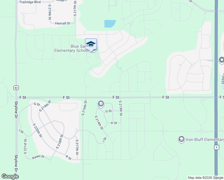 map of restaurants, bars, coffee shops, grocery stores, and more near 3922 South 213th Street in Omaha