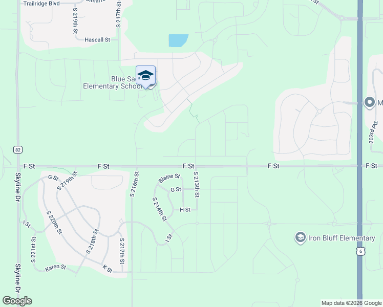 map of restaurants, bars, coffee shops, grocery stores, and more near 3922 South 213th Street in Omaha