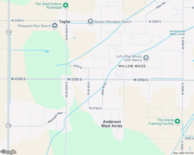 map of restaurants, bars, coffee shops, grocery stores, and more near 4060 West 2550 South in Ogden