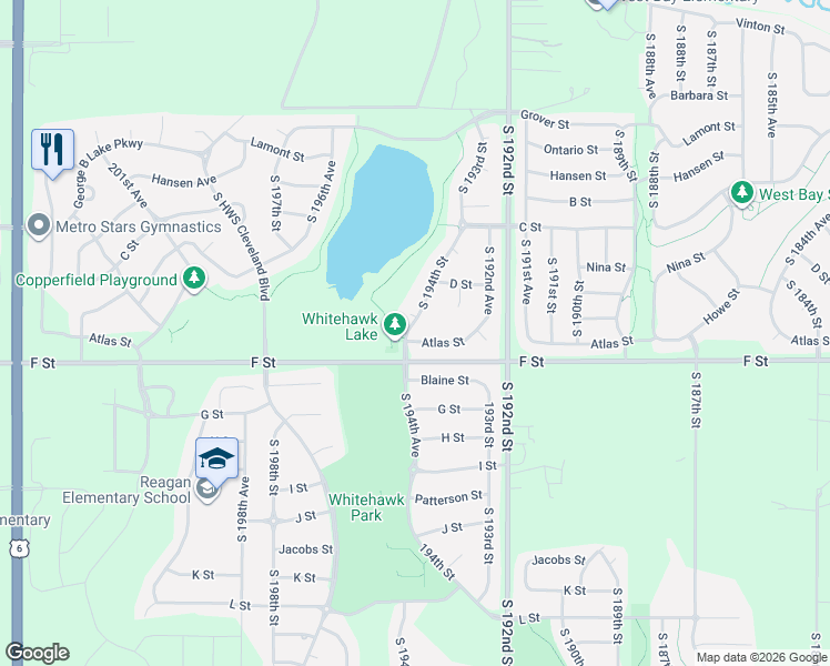 map of restaurants, bars, coffee shops, grocery stores, and more near 3961 South 194th Street in Omaha