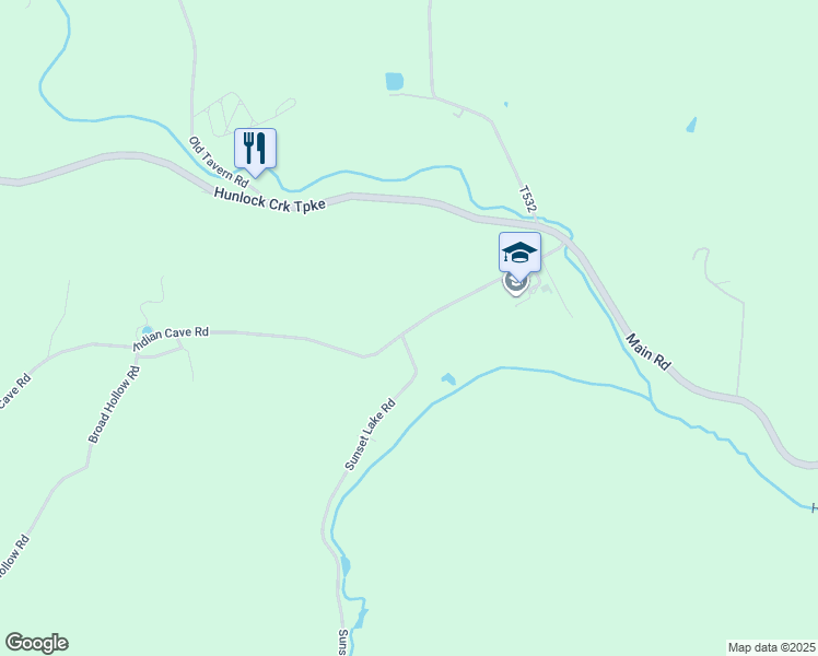 map of restaurants, bars, coffee shops, grocery stores, and more near 21 Sunset Lake Road in Shickshinny