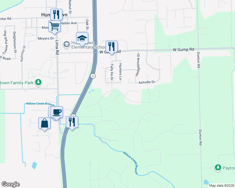 map of restaurants, bars, coffee shops, grocery stores, and more near 1417 Verdigris Pass in Fort Wayne