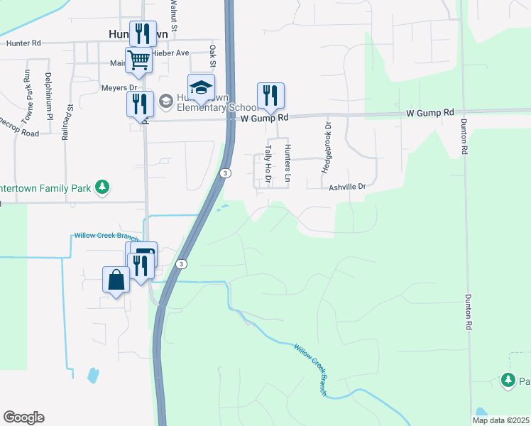 map of restaurants, bars, coffee shops, grocery stores, and more near 1417 Verdigris Pass in Fort Wayne