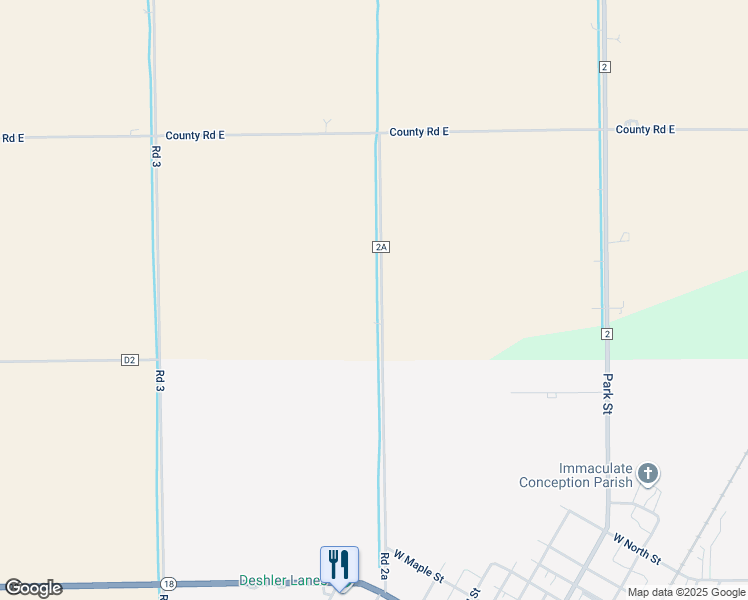 map of restaurants, bars, coffee shops, grocery stores, and more near in Deshler