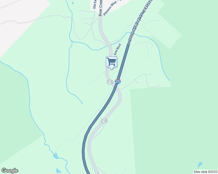 map of restaurants, bars, coffee shops, grocery stores, and more near 2000 Bear Creek Boulevard in Wilkes-Barre