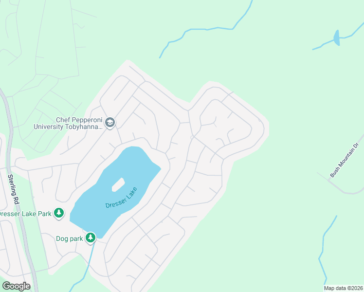 map of restaurants, bars, coffee shops, grocery stores, and more near 1783 Rolling Hills Drive in Tobyhanna