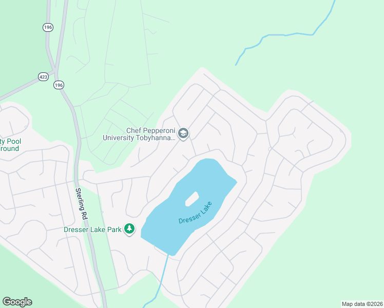 map of restaurants, bars, coffee shops, grocery stores, and more near 2912 Fairhaven Drive in Tobyhanna