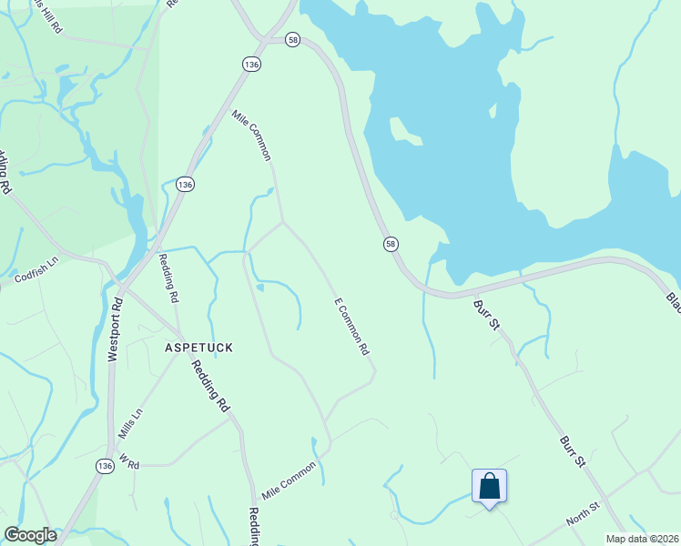 map of restaurants, bars, coffee shops, grocery stores, and more near 35 East Common Road in Easton