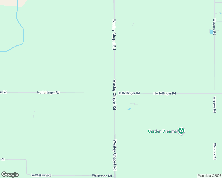 map of restaurants, bars, coffee shops, grocery stores, and more near 15017 Wesley Chapel Road in Churubusco