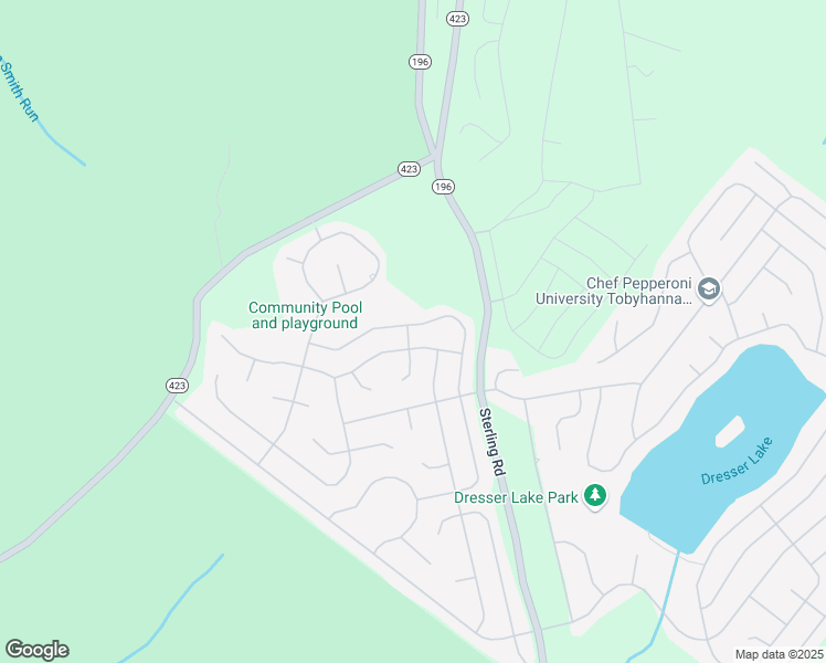 map of restaurants, bars, coffee shops, grocery stores, and more near 9471 Juniper Drive in Tobyhanna