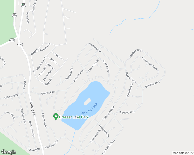 map of restaurants, bars, coffee shops, grocery stores, and more near 2505 Waterfront Drive in Tobyhanna