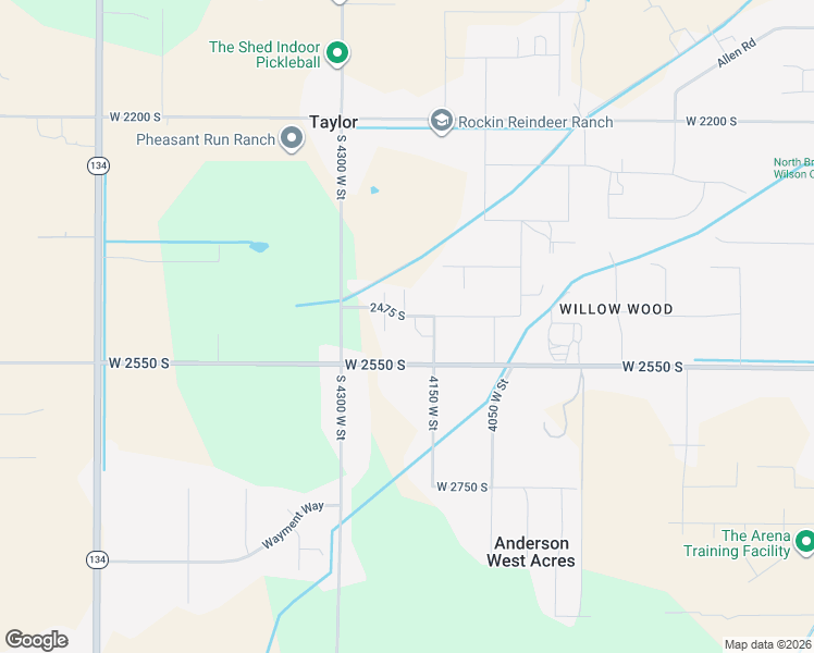 map of restaurants, bars, coffee shops, grocery stores, and more near 4193 West 2475 South in Ogden