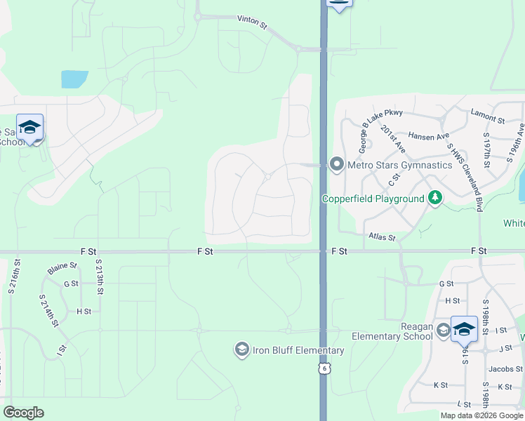 map of restaurants, bars, coffee shops, grocery stores, and more near 3916 George B Lake Parkway in Omaha