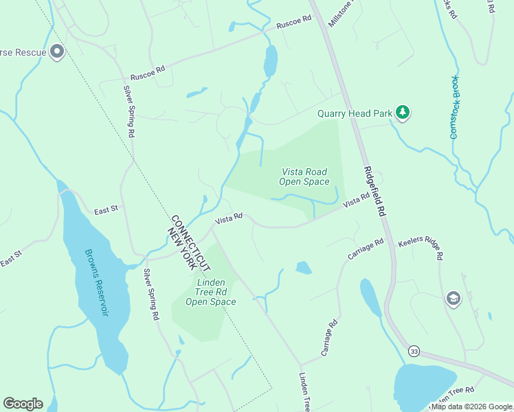 map of restaurants, bars, coffee shops, grocery stores, and more near 84 Vista Road in Wilton