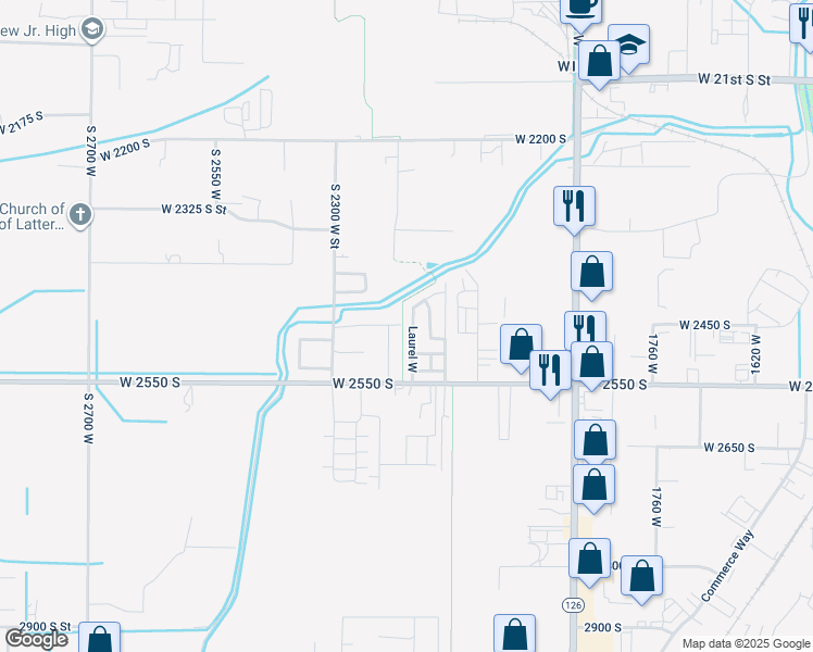 map of restaurants, bars, coffee shops, grocery stores, and more near 2469 Laurel West in West Haven