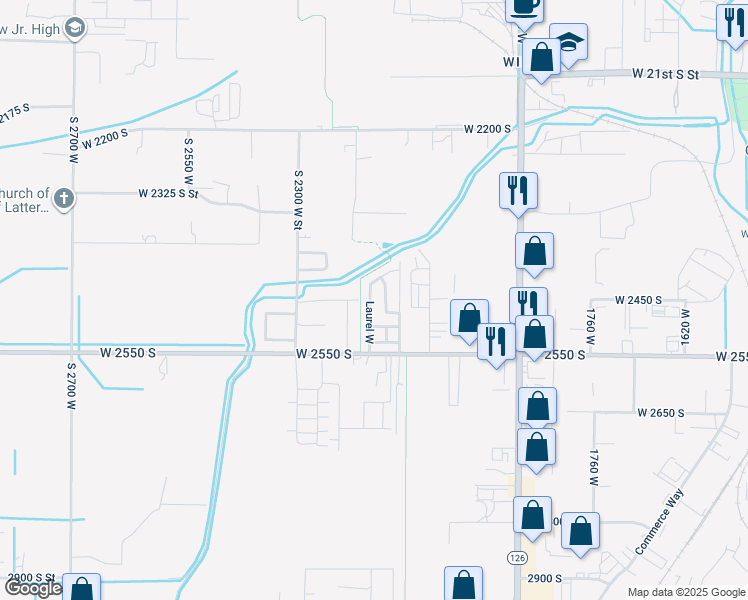 map of restaurants, bars, coffee shops, grocery stores, and more near 2468 Laurel West in West Haven