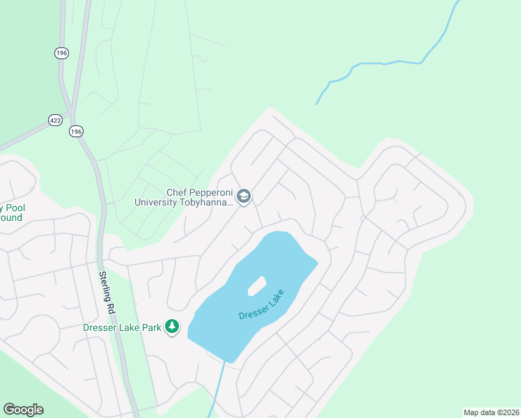 map of restaurants, bars, coffee shops, grocery stores, and more near 2912 Fairhaven Drive in Tobyhanna