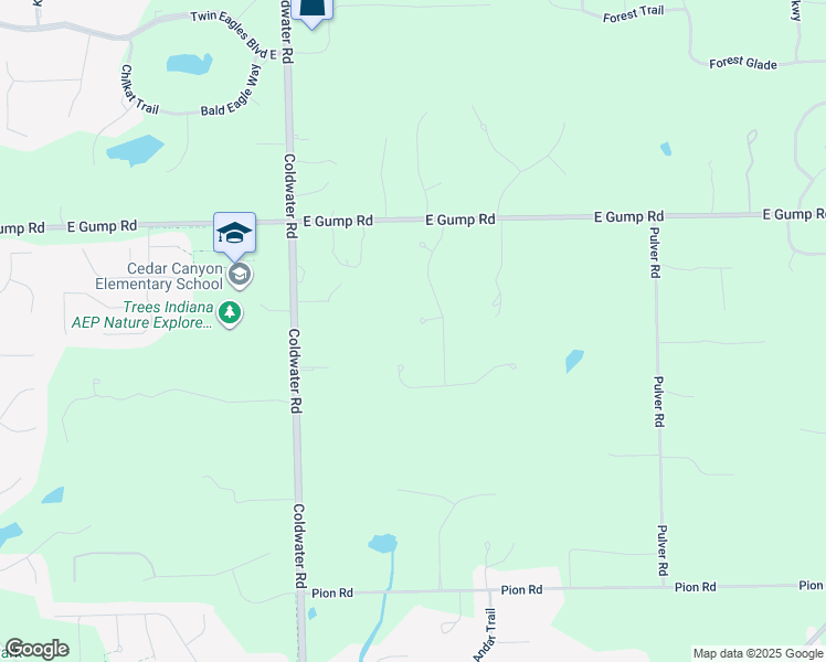 map of restaurants, bars, coffee shops, grocery stores, and more near 1108 Southerly Point in Fort Wayne