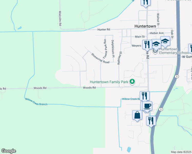 map of restaurants, bars, coffee shops, grocery stores, and more near 14906-15162 Towne Park Run in Fort Wayne