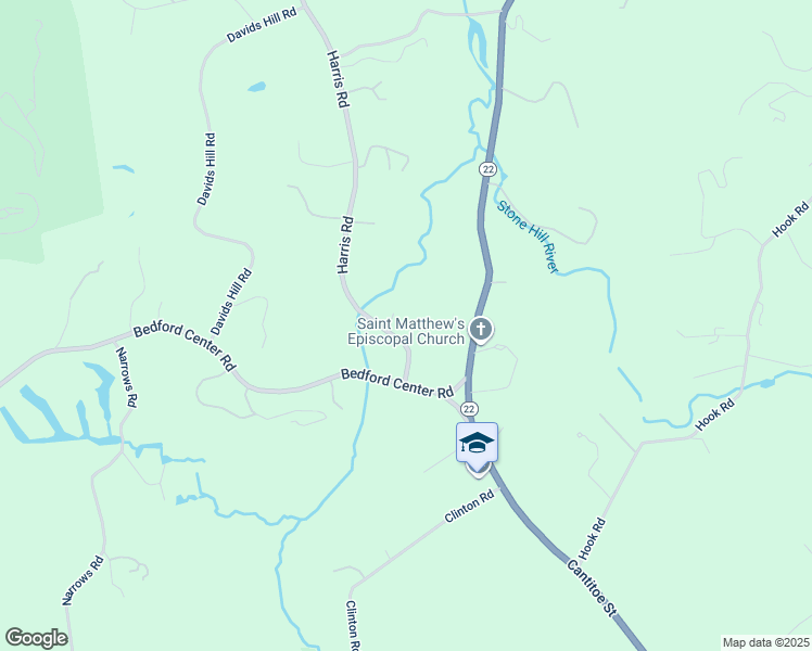 map of restaurants, bars, coffee shops, grocery stores, and more near 680 Harris Road in Bedford Hills