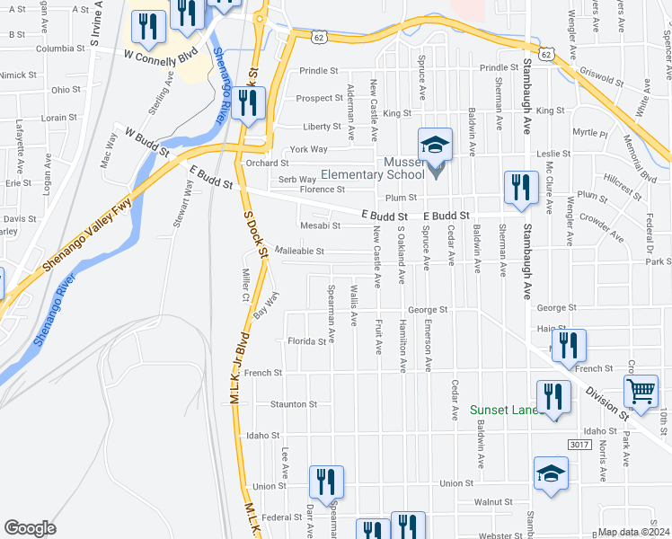 map of restaurants, bars, coffee shops, grocery stores, and more near 351 Quimby Street in Sharon