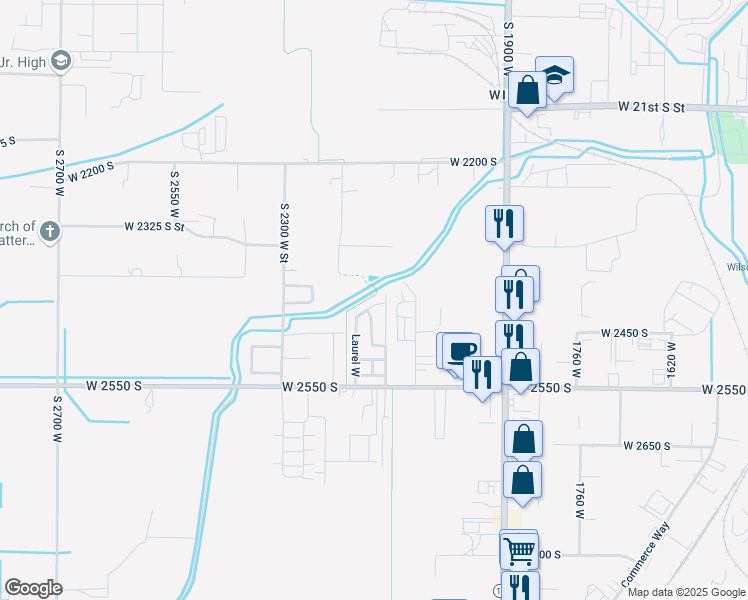 map of restaurants, bars, coffee shops, grocery stores, and more near 2118 Foxwood Street in West Haven