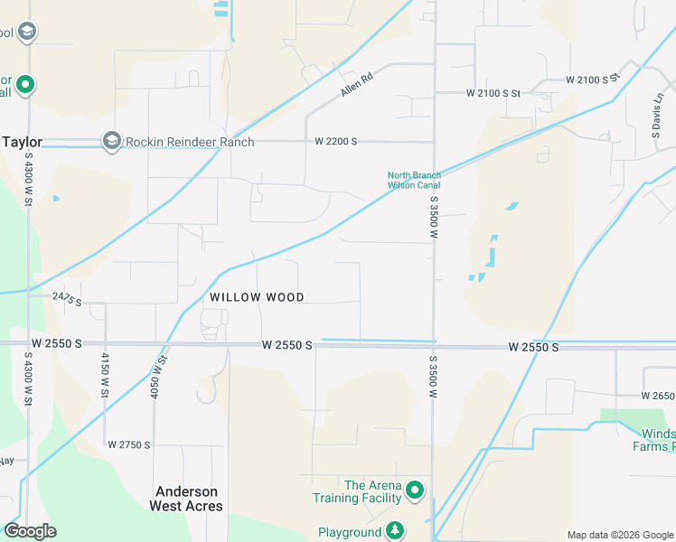 map of restaurants, bars, coffee shops, grocery stores, and more near 3689 West 2400 South in West Haven