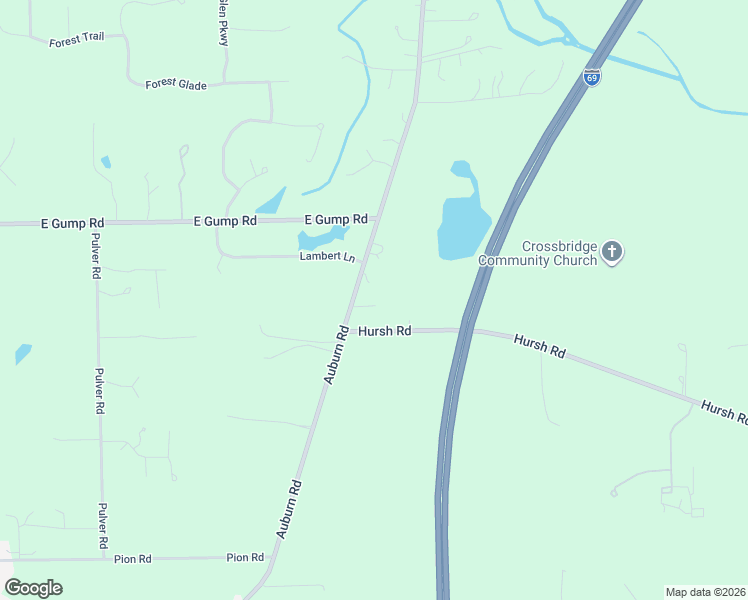 map of restaurants, bars, coffee shops, grocery stores, and more near 14928 Auburn Road in Fort Wayne