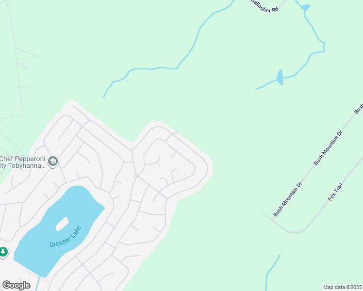 map of restaurants, bars, coffee shops, grocery stores, and more near 1309 Winding Way in Tobyhanna