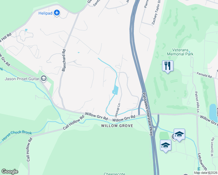 map of restaurants, bars, coffee shops, grocery stores, and more near 19 Margarita Drive in Stony Point