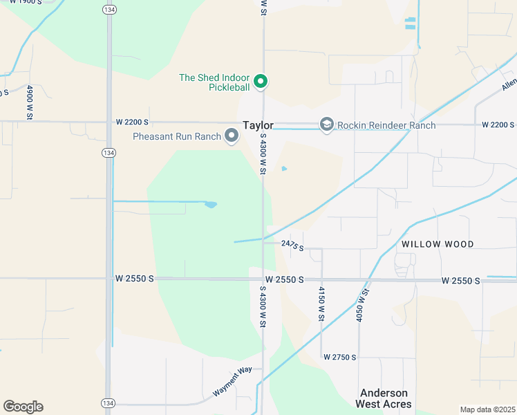 map of restaurants, bars, coffee shops, grocery stores, and more near 2389 South 4300 West Street in Ogden