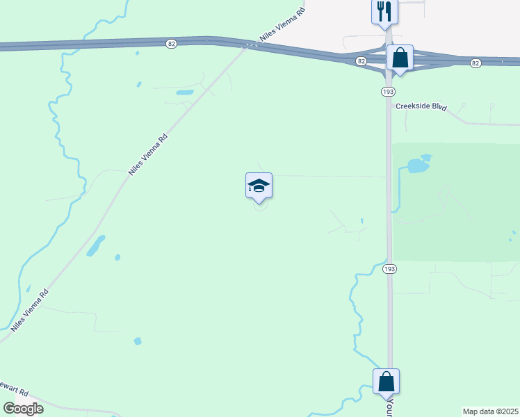 map of restaurants, bars, coffee shops, grocery stores, and more near 4095 Sheridan Drive in Trumbull County