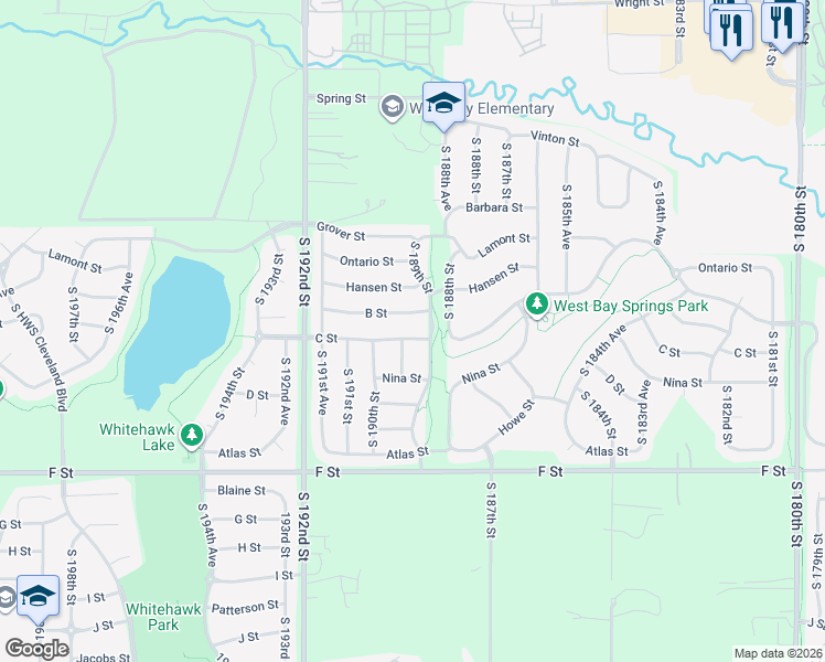 map of restaurants, bars, coffee shops, grocery stores, and more near 3803 South 189th Avenue in Omaha