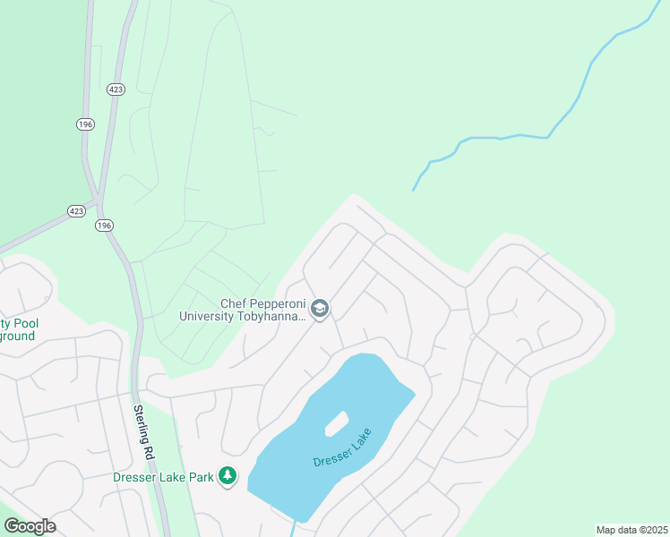 map of restaurants, bars, coffee shops, grocery stores, and more near 2734 Bonnyview Lane in Tobyhanna