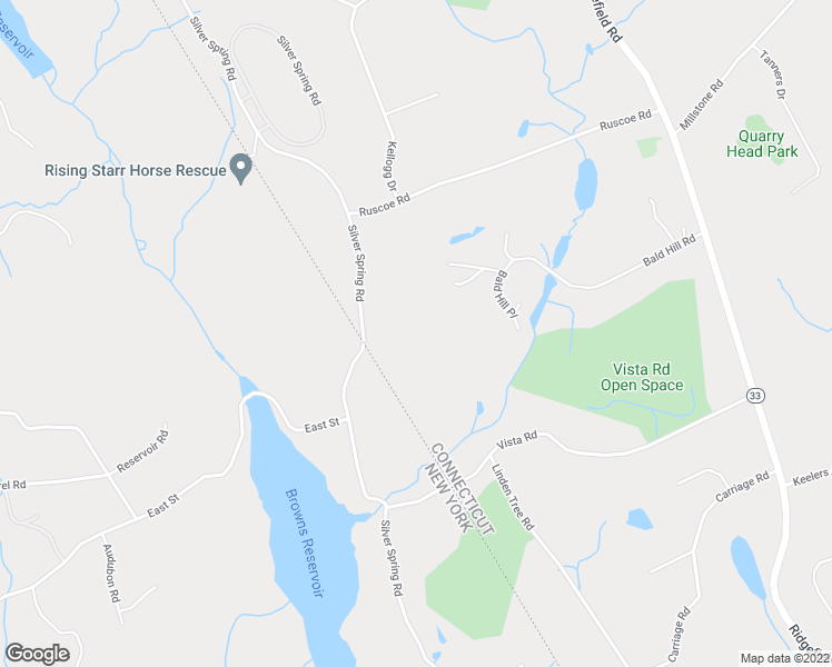 map of restaurants, bars, coffee shops, grocery stores, and more near 7 White Birch Road in Wilton