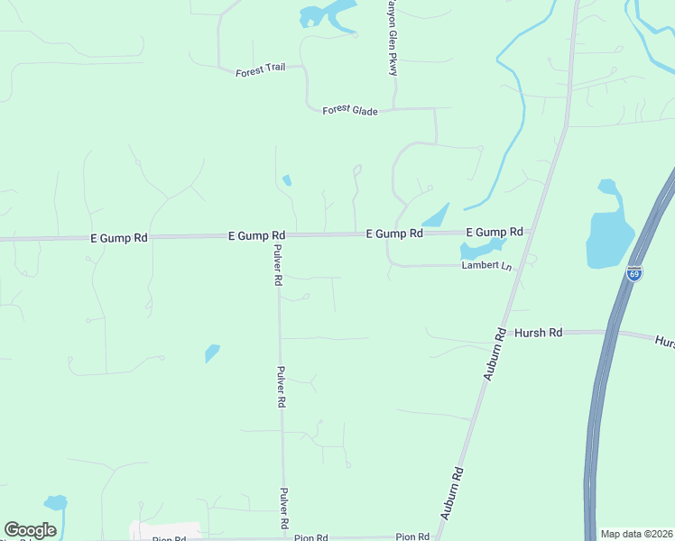 map of restaurants, bars, coffee shops, grocery stores, and more near 15126 Pulver Road in Fort Wayne