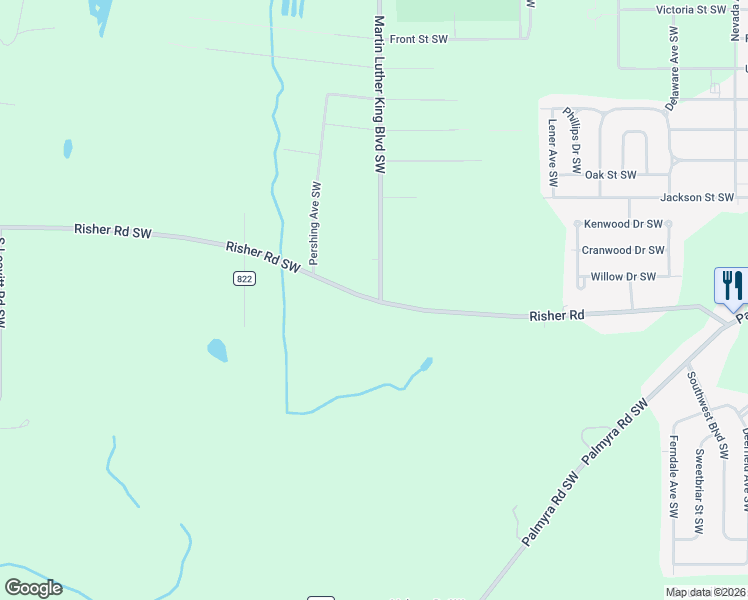 map of restaurants, bars, coffee shops, grocery stores, and more near 2641 Risher Road in Warren