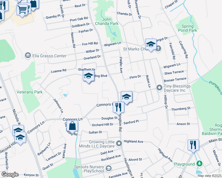 map of restaurants, bars, coffee shops, grocery stores, and more near 50 Hollydale Road in Stratford