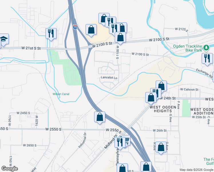 map of restaurants, bars, coffee shops, grocery stores, and more near 1185 Lancelot Lane in West Haven