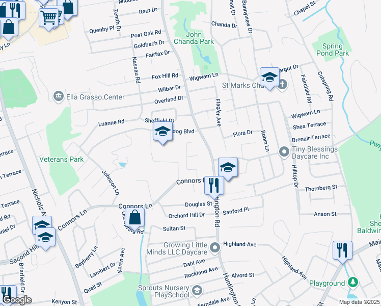 map of restaurants, bars, coffee shops, grocery stores, and more near 50 Hollydale Road in Stratford